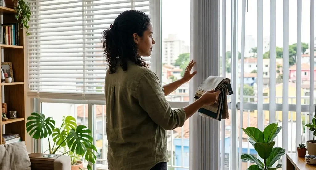 como escolher entre persianas horizontais e verticais